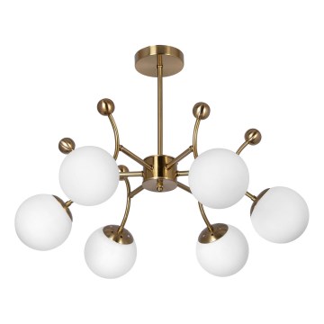 Candeeiro suspenso 6xE27/60W/230V dourado