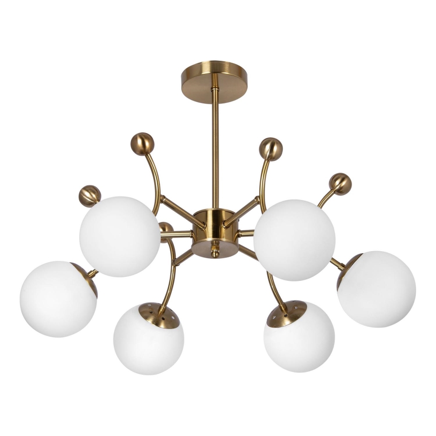 Candeeiro suspenso 6xE27/60W/230V dourado