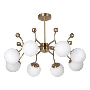 Candeeiro suspenso 8xE27/60W/230V dourado