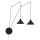 Candeeiro suspenso ABRAMO 2xE27/15W/230V preto