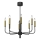 Candeeiro suspenso AKASYA 8xE14/15W/230V preto/dourado