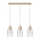 Candeeiro suspenso ALESSANDRO 3xE27/60W/230V carvalho