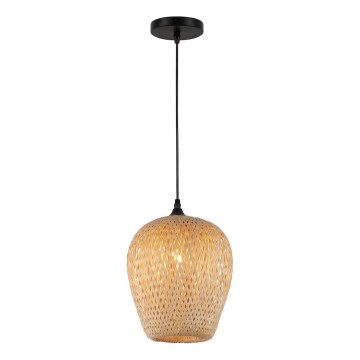 Candeeiro suspenso ALMA 1xE27/60W/230V diâmetro 23 cm bambu