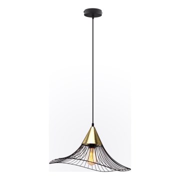 Candeeiro suspenso ALURA 1xE27/60W/230V diâmetro 50 cm preto