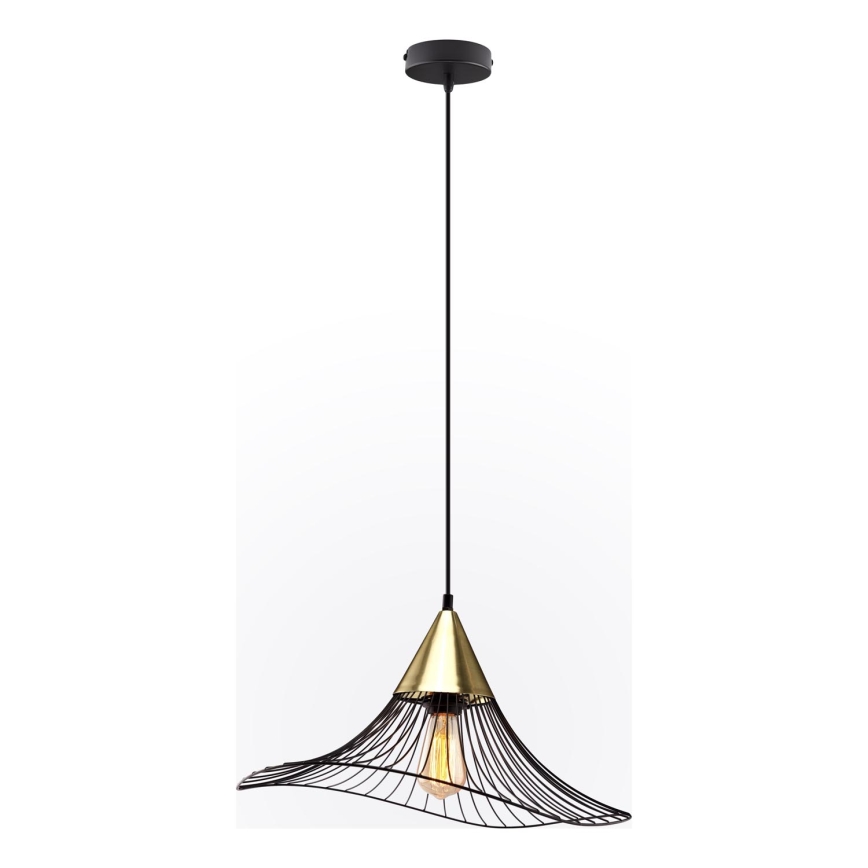 Candeeiro suspenso ALURA 1xE27/60W/230V diâmetro 50 cm preto