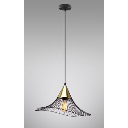 Candeeiro suspenso ALURA 1xE27/60W/230V diâmetro 50 cm preto