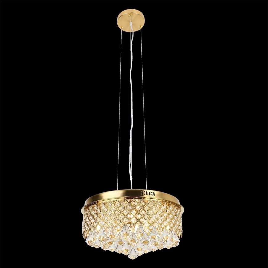 Candeeiro suspenso AMAPOLI 7xG9/28W/230V diâmetro 45 cm dourado