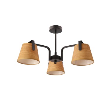 Candeeiro suspenso AMBERG 3xE14/40W/230V castanho