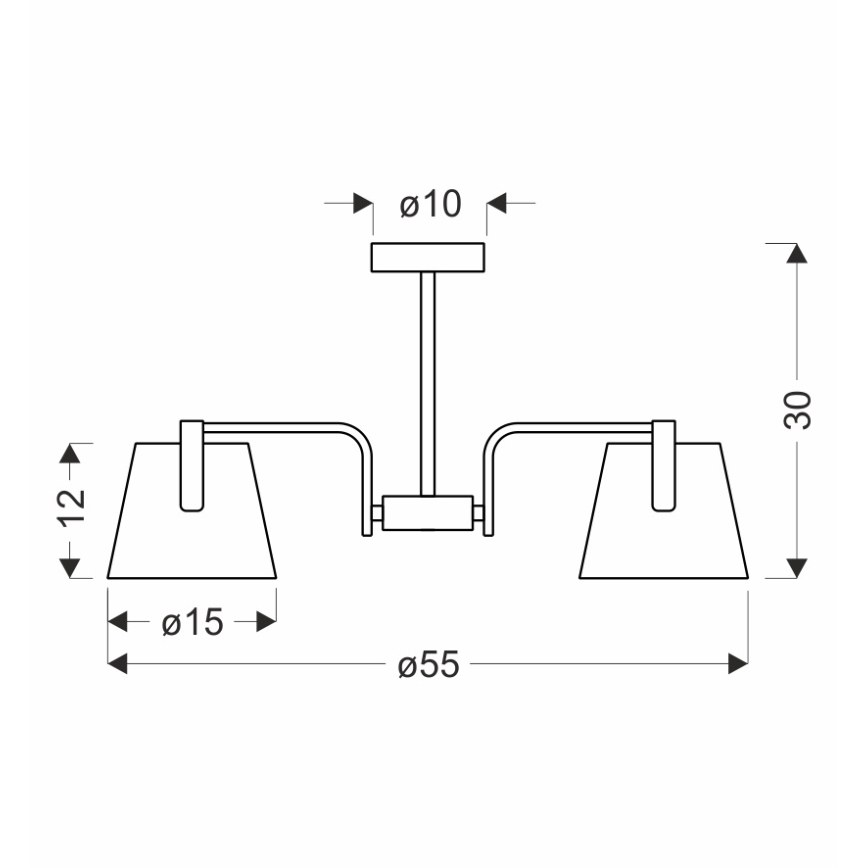Candeeiro suspenso AMBERG 3xE14/40W/230V castanho