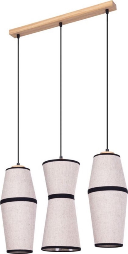 Candeeiro suspenso AMIGO 3xE27/25W/230V carvalho