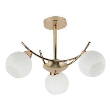 Candeeiro suspenso AMOS 3xE27/40W/230V dourado