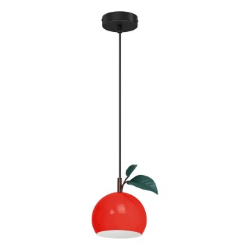Candeeiro suspenso APPLE 1xE27/15W/230V vermelho