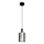 Candeeiro suspenso ARCADIA 1xE27/60W/230V diâmetro 13 cm preto/fumado