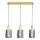 Candeeiro suspenso ARCADIA 3xE27/60W/230V dourado/fumado