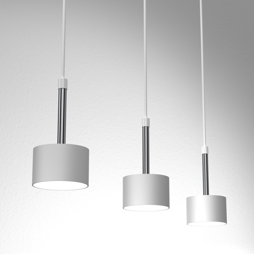 Candeeiro suspenso ARENA 3xGX53/11W/230V branco/cromado brilhante