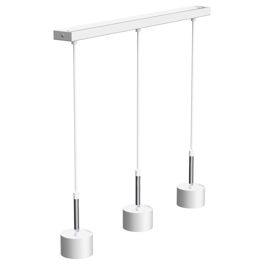 Candeeiro suspenso ARENA 3xGX53/11W/230V branco/cromado brilhante