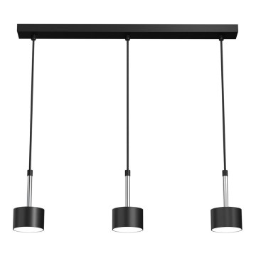 Candeeiro suspenso ARENA 3xGX53/11W/230V preto/cromado brilhante
