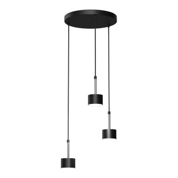 Candeeiro suspenso ARENA 3xGX53/11W/230V preto/cromado brilhante