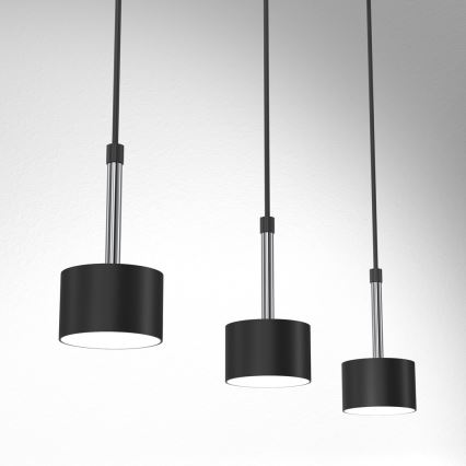 Candeeiro suspenso ARENA 3xGX53/11W/230V preto/cromado brilhante