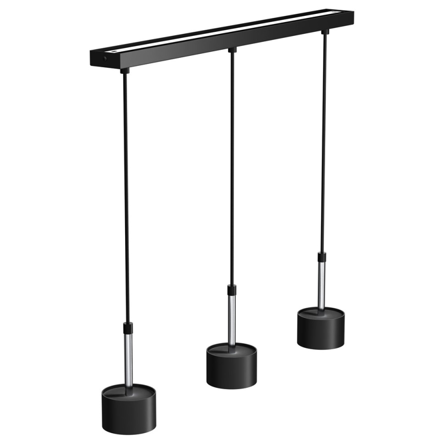 Candeeiro suspenso ARENA 3xGX53/11W/230V preto/cromado brilhante
