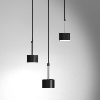 Candeeiro suspenso ARENA 3xGX53/11W/230V preto/cromado brilhante