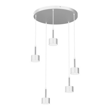Candeeiro suspenso ARENA 5xGX53/11W/230V branco/cromado brilhante