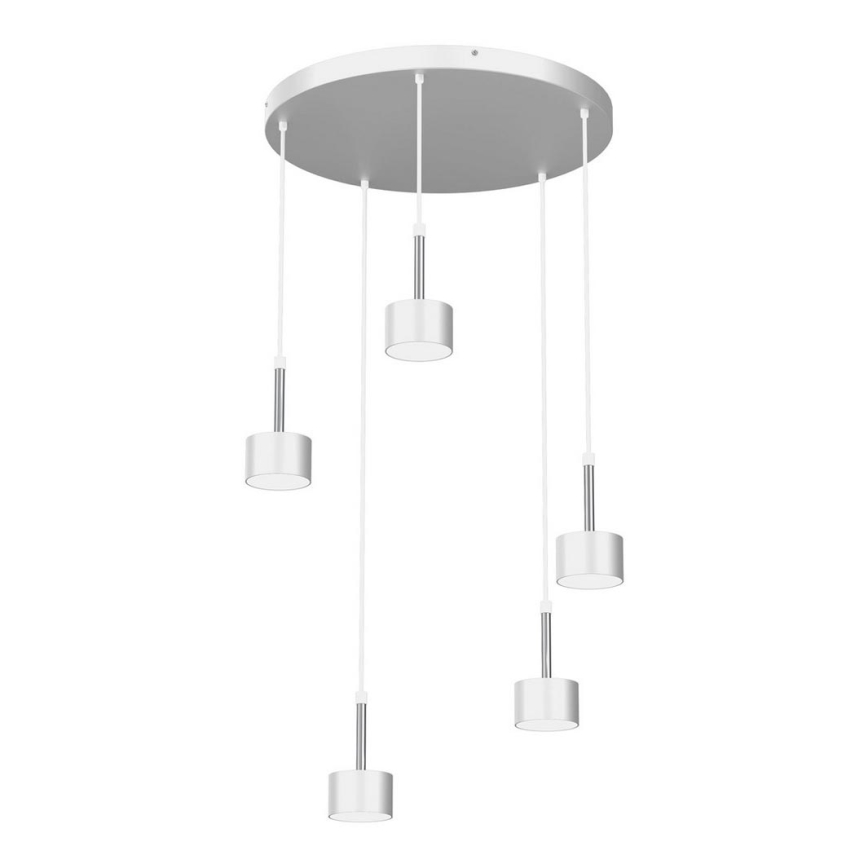 Candeeiro suspenso ARENA 5xGX53/11W/230V branco/cromado brilhante