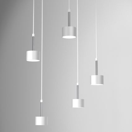 Candeeiro suspenso ARENA 5xGX53/11W/230V branco/cromado brilhante