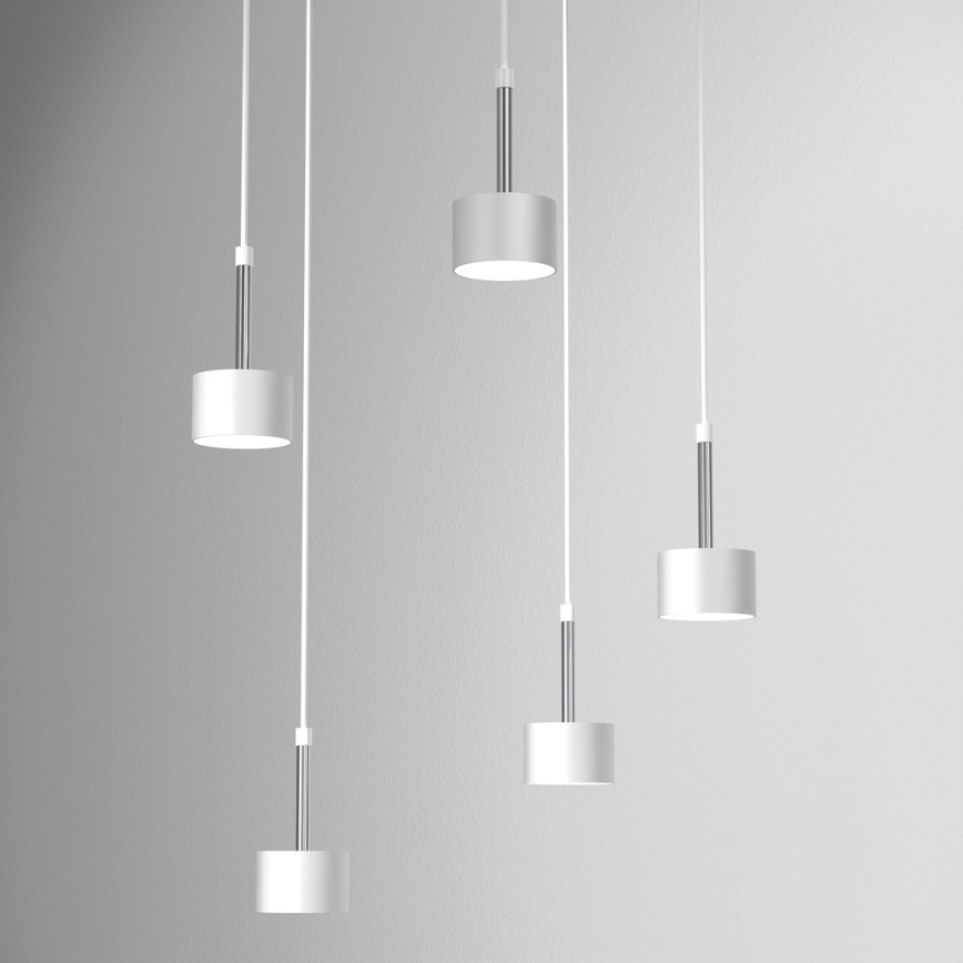 Candeeiro suspenso ARENA 5xGX53/11W/230V branco/cromado brilhante