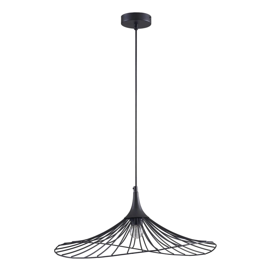 Candeeiro suspenso ARIELLE 1xE27/20W/230V diâmetro 50 cm preto