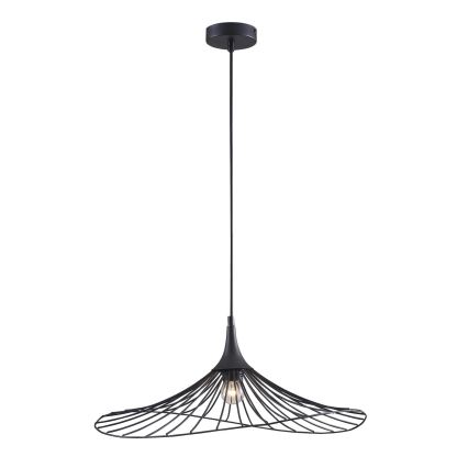 Candeeiro suspenso ARIELLE 1xE27/20W/230V diâmetro 50 cm preto