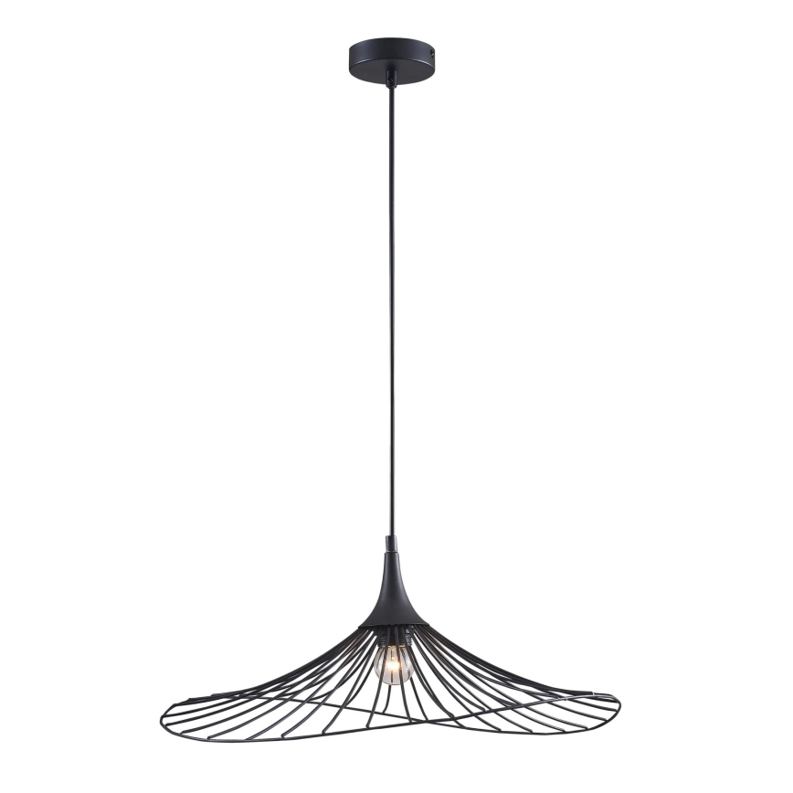 Candeeiro suspenso ARIELLE 1xE27/20W/230V diâmetro 50 cm preto