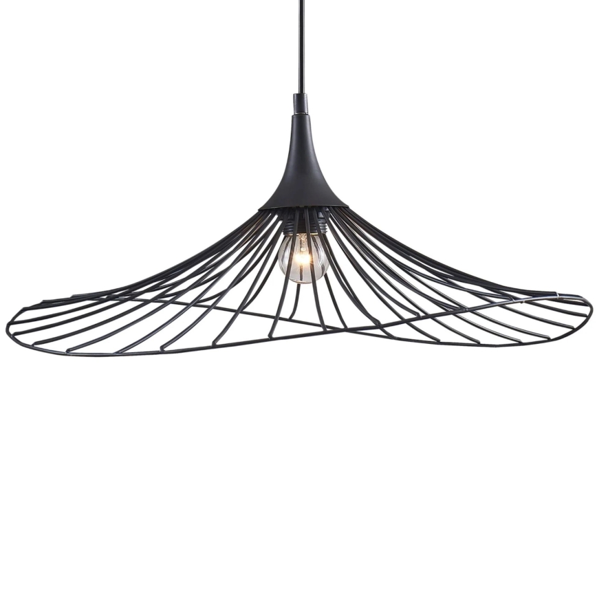 Candeeiro suspenso ARIELLE 1xE27/20W/230V diâmetro 50 cm preto