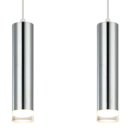 Candeeiro suspenso ARMIN 1xGU10/10W/230V cromado brilhante