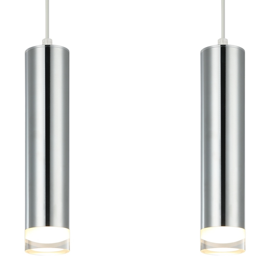 Candeeiro suspenso ARMIN 1xGU10/10W/230V cromado brilhante
