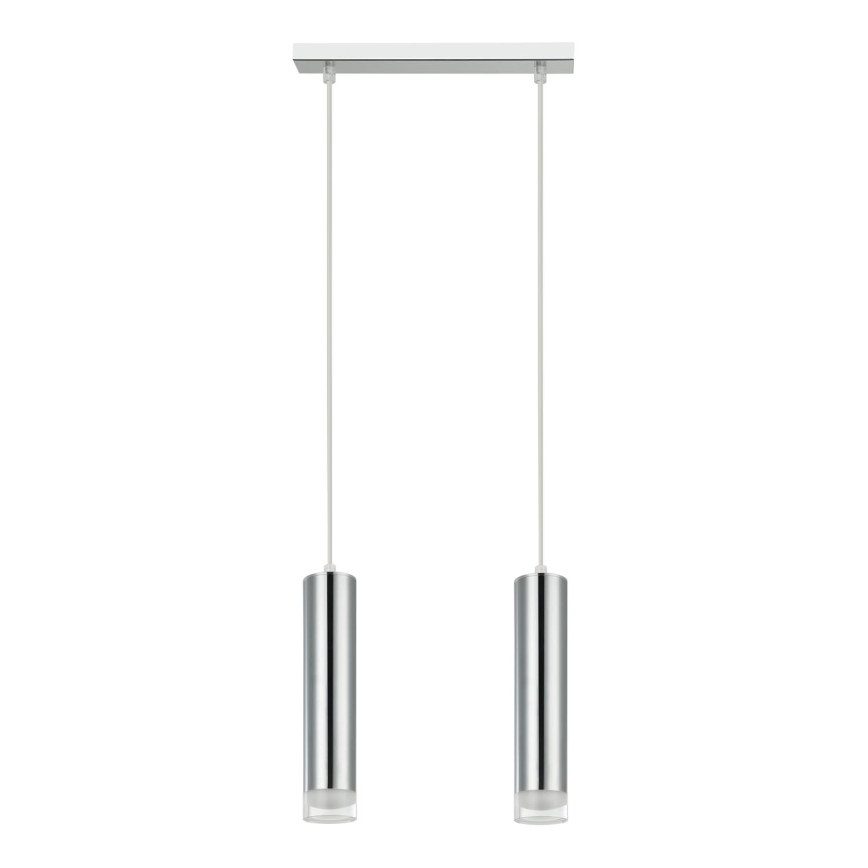 Candeeiro suspenso ARMIN 2xGU10/10W/230V cromado brilhante