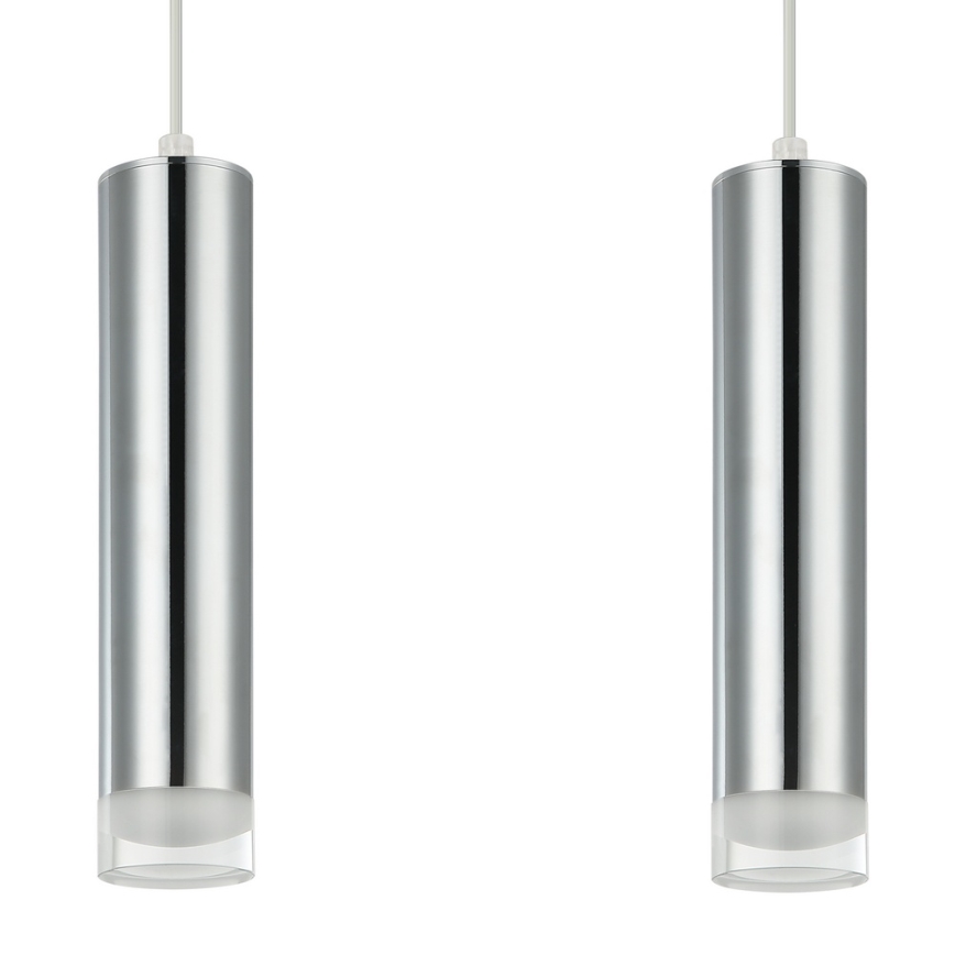 Candeeiro suspenso ARMIN 2xGU10/10W/230V cromado brilhante
