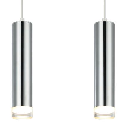 Candeeiro suspenso ARMIN 2xGU10/10W/230V cromado brilhante