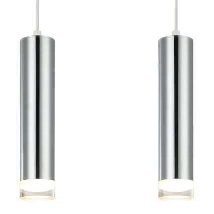 Candeeiro suspenso ARMIN 2xGU10/10W/230V cromado brilhante