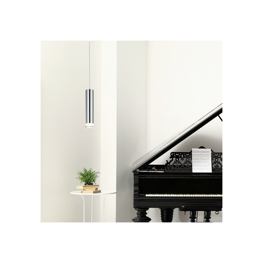 Candeeiro suspenso ARMIN 3xGU10/10W/230V cromado brilhante