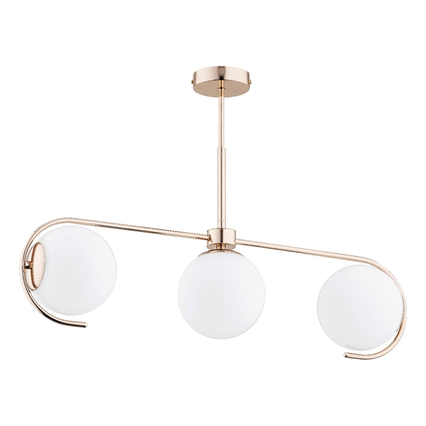 Candeeiro suspenso ASTANA 3xE14/10W/230V dourado