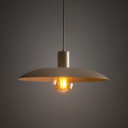 Candeeiro suspenso ASTRA 1xE27/15W/230V diâmetro 41 cm bege