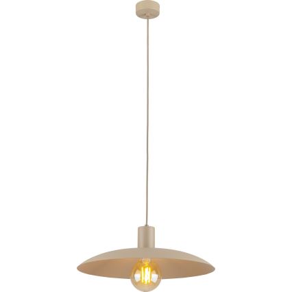 Candeeiro suspenso ASTRA 1xE27/15W/230V diâmetro 41 cm bege