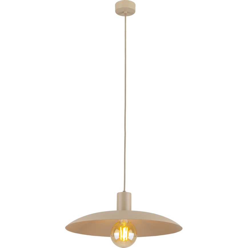 Candeeiro suspenso ASTRA 1xE27/15W/230V diâmetro 41 cm bege