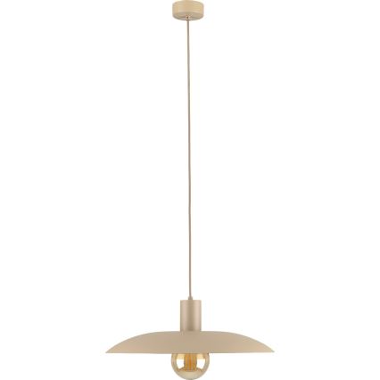 Candeeiro suspenso ASTRA 1xE27/15W/230V diâmetro 41 cm bege