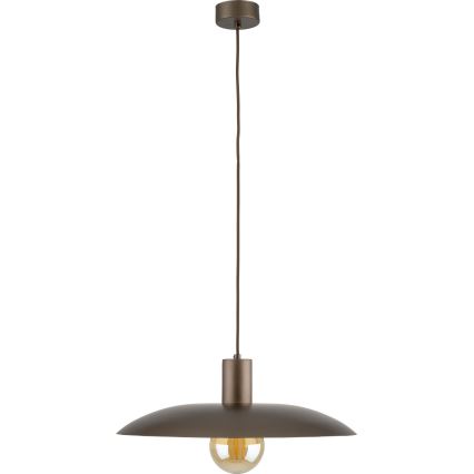 Candeeiro suspenso ASTRA 1xE27/15W/230V diâmetro 41 cm castanho