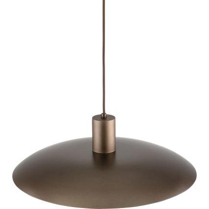 Candeeiro suspenso ASTRA 1xE27/15W/230V diâmetro 41 cm castanho