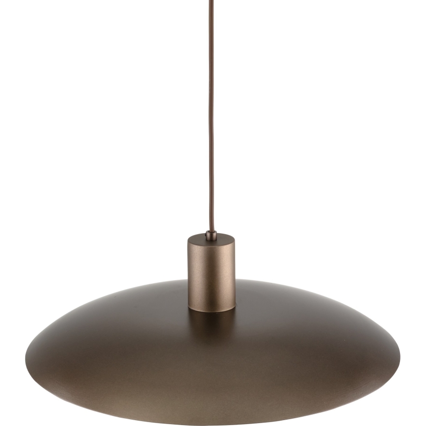 Candeeiro suspenso ASTRA 1xE27/15W/230V diâmetro 41 cm castanho