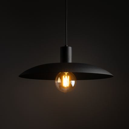 Candeeiro suspenso ASTRA 1xE27/15W/230V diâmetro 41 cm preto