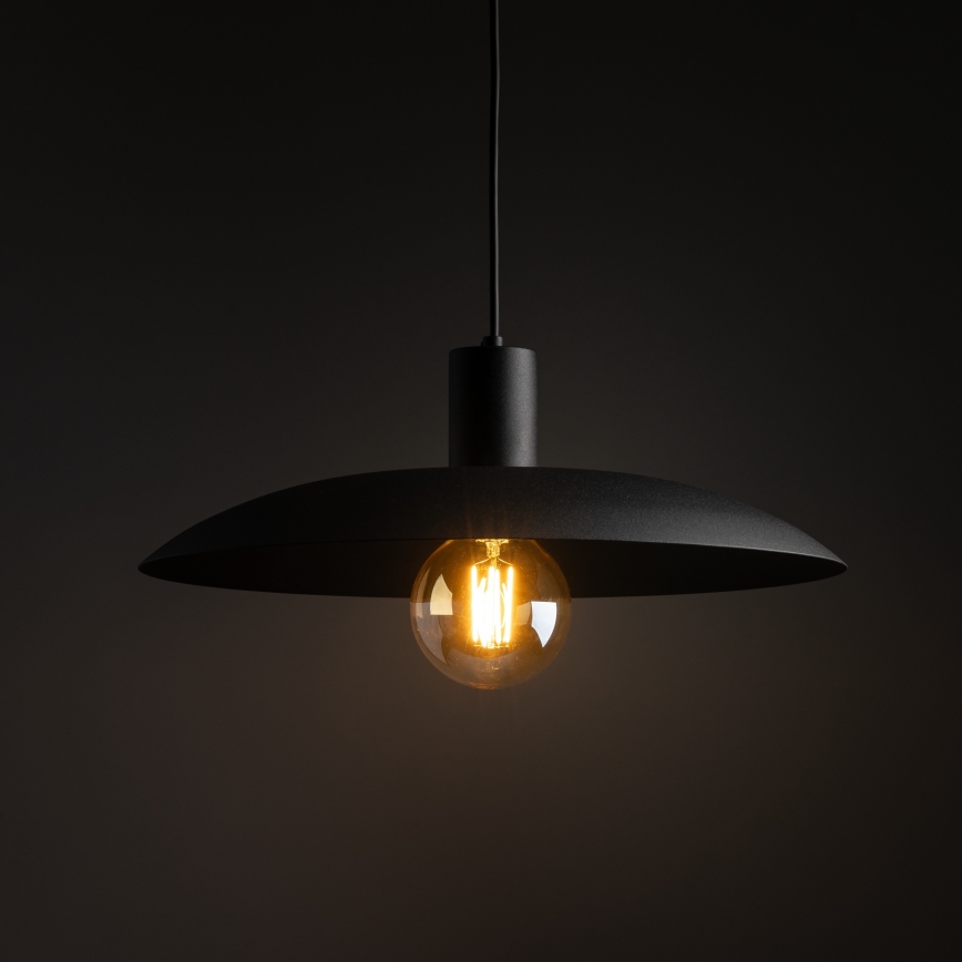 Candeeiro suspenso ASTRA 1xE27/15W/230V diâmetro 41 cm preto